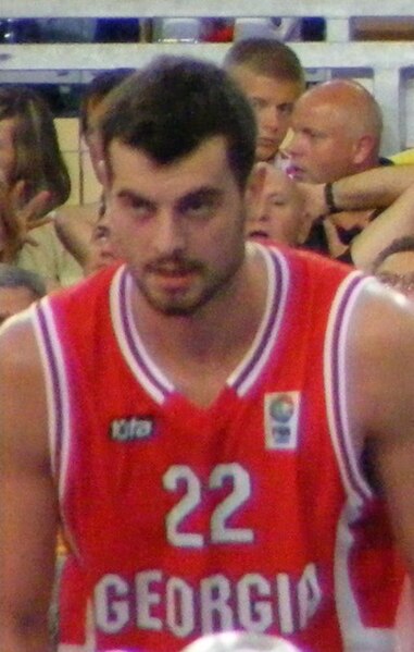 Tskitishvili, with the Georgian NT, in 2010.
