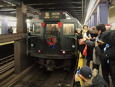Holiday Nostalgia Train at Second Avenue station in 2016