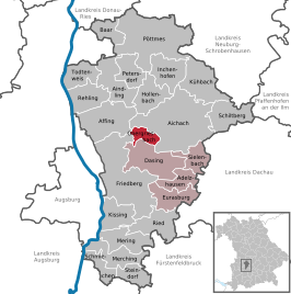 Kaart van Obergriesbach