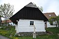 Čeština: Štít staré části kulturní památky Usedlost čp. 20 v Eši, okr. Pelhřimov. English: Old part gable of Cultural monument House no. 20 in Eš, Pelhřimov District.