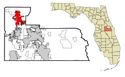 Orange County Florida Incorporated and Unincorporated areas Apopka Highlighted.svg