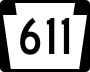 Pennsylvania Route 611 marker