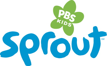 Former logo used as PBS Kids Sprout from September 26, 2005, to November 12, 2013; a variant without the "PBS Kids" branding was used through September 8, 2017.