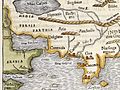 نقشه‌ای فرانسوی از سال ۱۵۴۰ میلادی که نوم «فارس دریامونا» ره نشون دنه.