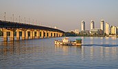 Die Brücke bei Sonnenuntergang