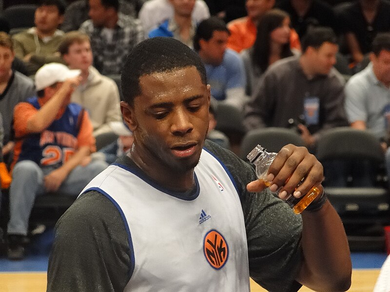 File:Patrick Ewing, Jr. hydrating 1.jpg