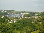 Penryn sett fra toget mellom Falmouth og Truro