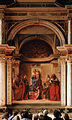 * Nomination Perspective in the Sacra Conversatione by Giovanni Bellini in San Zaccaria of Venice, --Romanceor 13:41, 23 May 2008 (UTC) * Decline The mixed light makes this a difficult shot, but the colour balance of the painting seems way off (comparison). --Stefan Vladuck 14:47, 23 May 2008 (UTC)  Question What about this version ? --Romanceor 16:38, 27 May 2008 (UTC) Very nice subject. But the right pillar is overexposure, there is slightly artifacts of whole may from poor lighting, and composition is disordered by peoples heads and was cropped. _Fukutaro 14:21, 8 June 2008 (UTC)