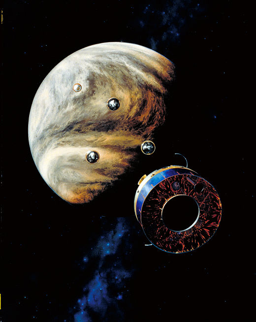 Aankomst bij Venus: de vier sondes gaan op weg