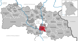 Läget för Pirk i Landkreis Neustadt an der Waldnaab