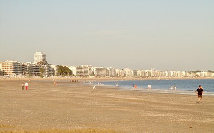 La plage de La Baule à marée basse.