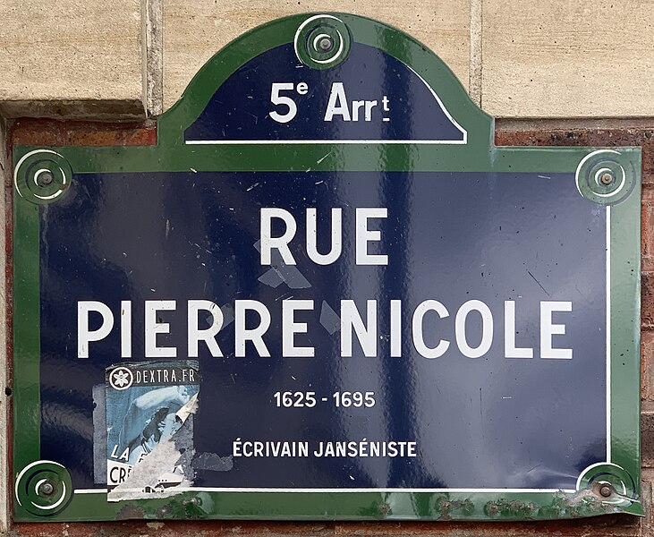 File:Plaque Rue Pierre Nicole - Paris V (FR75) - 2021-07-28 - 1.jpg