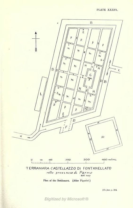 Plan of the Settlement. (After Pigorini.) [To face p. 314.