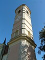 Campanile del santuario di Nostra Signora delle Grazie di Ponzano Magra, Santo Stefano di Magra, Liguria, Italia