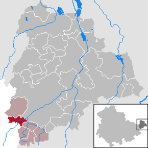Poziția Posterstein pe harta districtului Altenburger Land