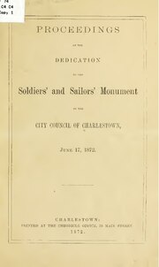 Thumbnail for File:Proceedings at the dedication of the soldiers' and sailors' monument by the City council of Charlestown, June 17, 1872 (IA proceedingsatded00char).pdf