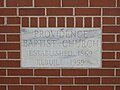 Providence Baptist Church corner stone