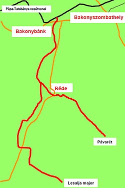 Az egykori Rédei erdei vasút nyomvonala