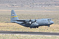 A C-130 on takeoff