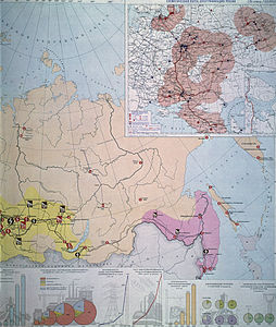 English: Map depicting Russia's electrification Русский: Карта электрификации России