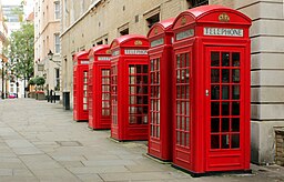 Red Public Phone Boxes - Covent Garden, London, England - July 10, 2012