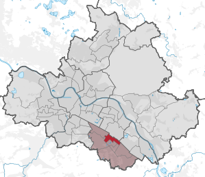 Location of the statistical district Reick in Dresden