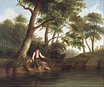 Man fishing, 1848