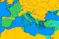 Map of the Roman Empire in 50