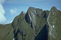 Rotkopf vom Himmelhorn (von links: Nordgipfel, Mittelgipfel, Südgipfel). Ganz links der Laufbacher-Eck-Sattel