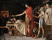 Император Август перед телом Александра Македонского