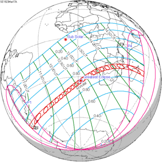 Solar eclipse of March 17, 1923 20th-century annular solar eclipse