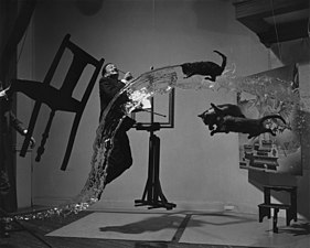 24/03: Fotografia original de Dali Atomicus, homenatge de Philippe Halsman a Leda atòmica.