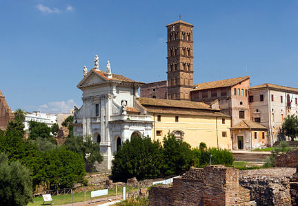 Basilica Santa Francesca Romana, along the Forum Romanum, Rome, Italy.