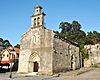 Façade of Church of Santa María de Castrelos in the parish of Castrelos.