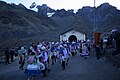 Santuario del Señor de Qoyllurit’i vista al nevado Ausangate, Cusco