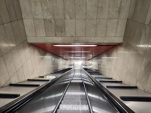 Escalator - Duomo station (Milan metro)