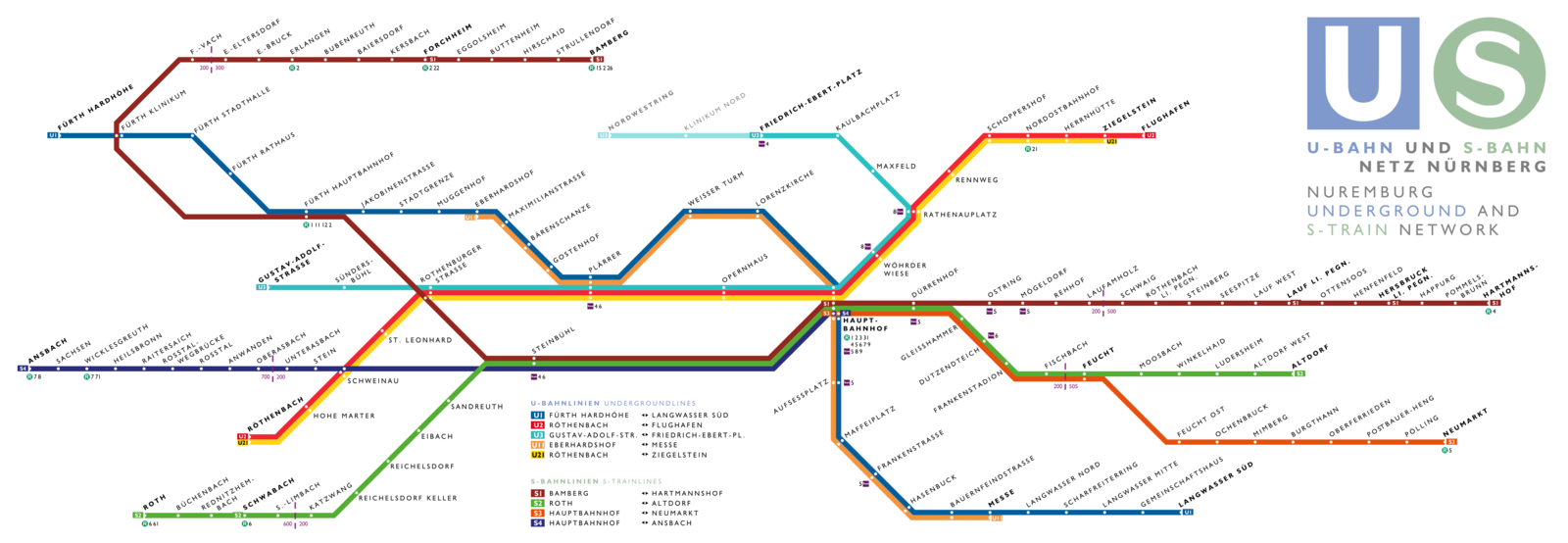 Карта метро нюрнберга