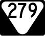 State Route 279 marker