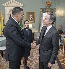 Andrew Holness meeting with United States Secretary of State Antony Blinken on 1 April 2022 Secretary Blinken Meets with Jamaican Prime Minister Holness (51975508813).jpg