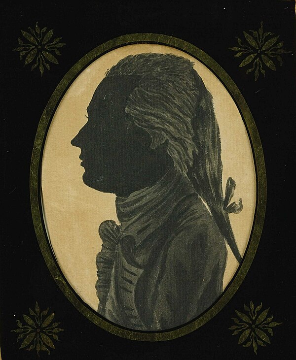 Silhouette of Collingwood drawn by Horatio Nelson when both were serving in the West Indies