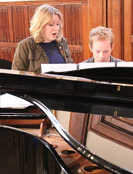 Sophie Bevan rehearsing at Gresham College, April 2012.jpg