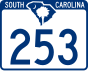 South Carolina Highway 253 marker