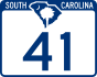 Jižní Karolína dálnice 41 značka
