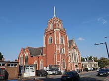 Southwest view of the church Southwest View of the Church of Saint Thomas of Canterbury, Wandsworth (01).jpg