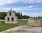 Zvonice ukrajinského katolického kostela sv. Archanděla Michaela