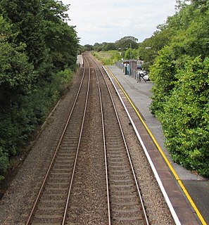 Clunderwen railway station Railway station in Pembrokeshire, Wales