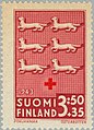 Pohjanmaan kärpät vuoden 1943 postimerkissä.