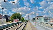 View of the platforms and tracks