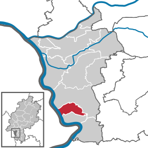 Poziția Stockstadt am Rhein pe harta districtului Groß-Gerau