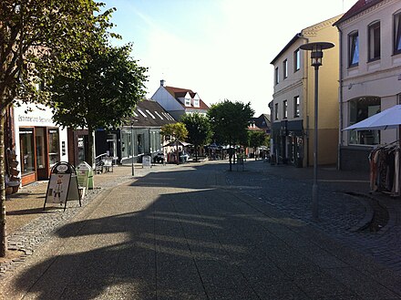 The pedestrian street in Hadsund